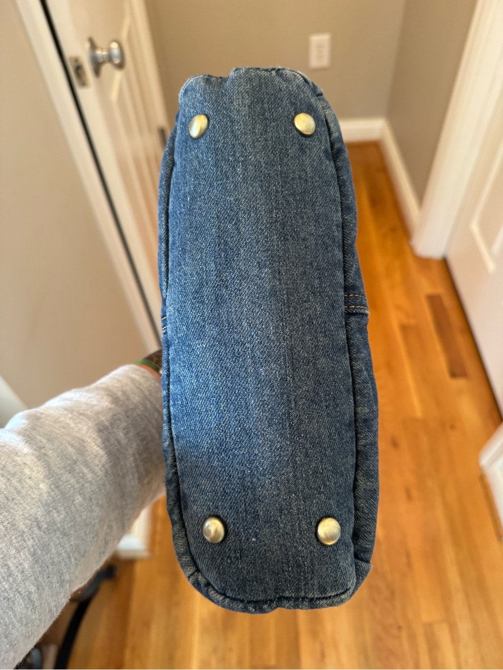 Patricia Nash - Varedo Medium Denim Satchel in stonewashed blue. NWT - Picture 6 of 11